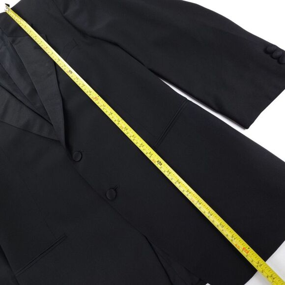 ARMANI COLLEZIONI Tuxedo Jacket Pleated Pants Formal Suit Set Black Old Money - Picture 6 of 16